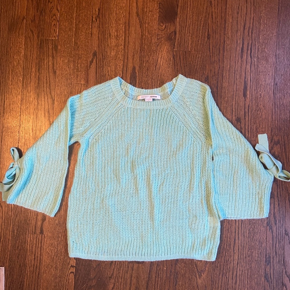 Women acrylic sweater, sea green size XS